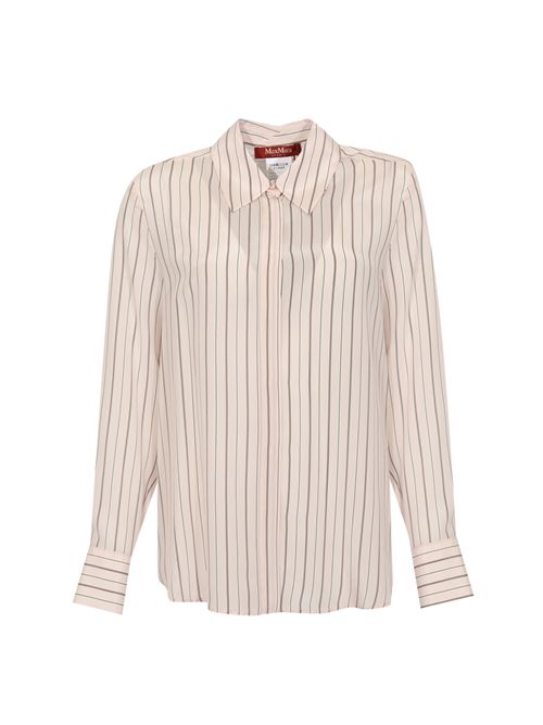 Camicia MSTFLIRT in crepe de chine a righe Rosa MAX MARA STUDIO | 2616111011600001